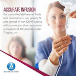 Dynarex IV administration set - 10 drops 98" (40 Count)