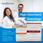 Safe N Simple Simpurity Highly Absorbent Polymer Pads Wound Dressing (80 Count)