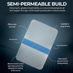 MedPride Transparent Film,  4’’x5’’ Wound Dressing, 50/Pack, Case of 4 (200 Count)