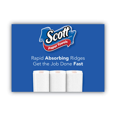 Scott Choose-a-Size Mega Kitchen Roll Paper Towels, 1-Ply, 102/Roll, 6 Rolls/Pack, 4 Packs/Carton