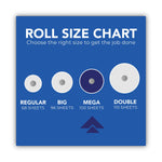 Scott Choose-a-Size Mega Kitchen Roll Paper Towels, 1-Ply, 102/Roll, 6 Rolls/Pack, 4 Packs/Carton