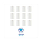 Boardwalk Hardwound Paper Towels, 1-Ply, 8" x 600 ft, White, 2" Core, 12 Rolls/Carton