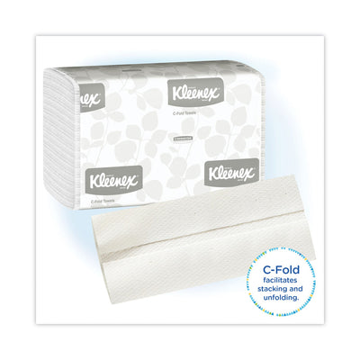 Kleenex C-Fold Paper Towels, 10.13 x 13.15, White, 150/Pack, 16 Packs/Carton