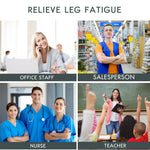 6 PAIR PACK: 8-15mmHg Cotton Compression Socks 6 Pairs Knee High for Sports Travel Nurse