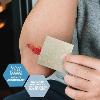 MedPride Silver Calcium Alginate Dressing, 2"x2" - 10/Box, Case of 10 (100 Count)