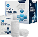MedPride Krinkle Gauze Roll 4.5" x 4.1 yd - Sterile - 6 rolls/box, Case of 24 (144 Count)