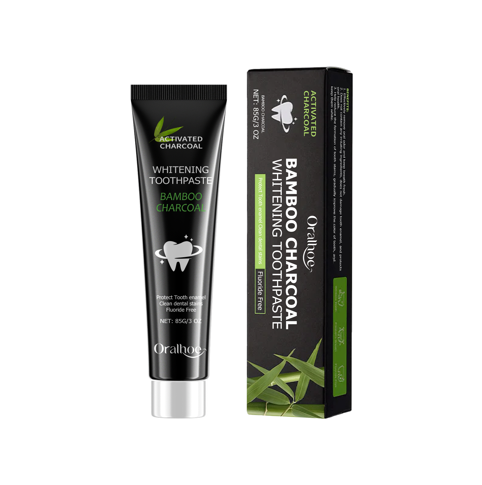 Bamboo Charcoal Toothpaste for Fresh Breath and Whiter Teeth