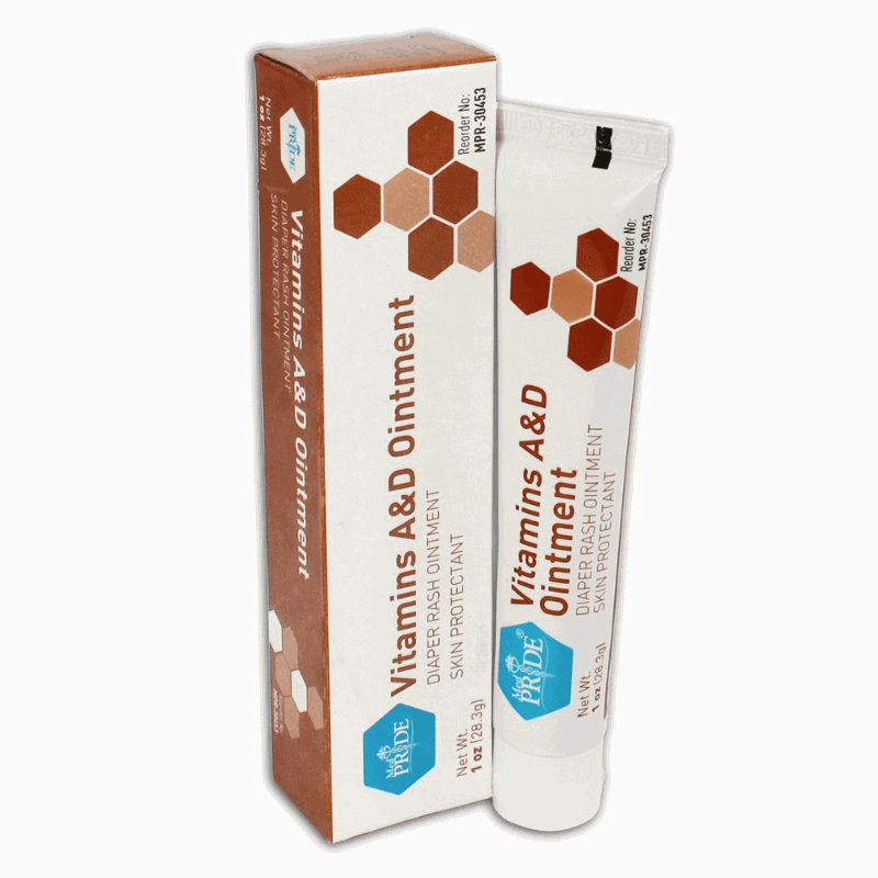 MedPride Vitamins A & D Ointment, Diaper Rash Ointment - 1 oz. Tubes - Indv. Boxed - 72/cs.