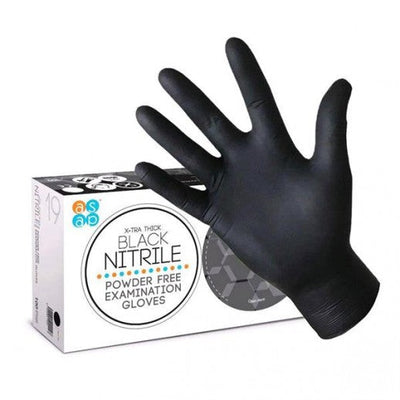 ASAP Black Nitrile Gloves - Exam Grade, Powder Free (5 Mil), 1,000 Gloves - BOGO 20% OFF