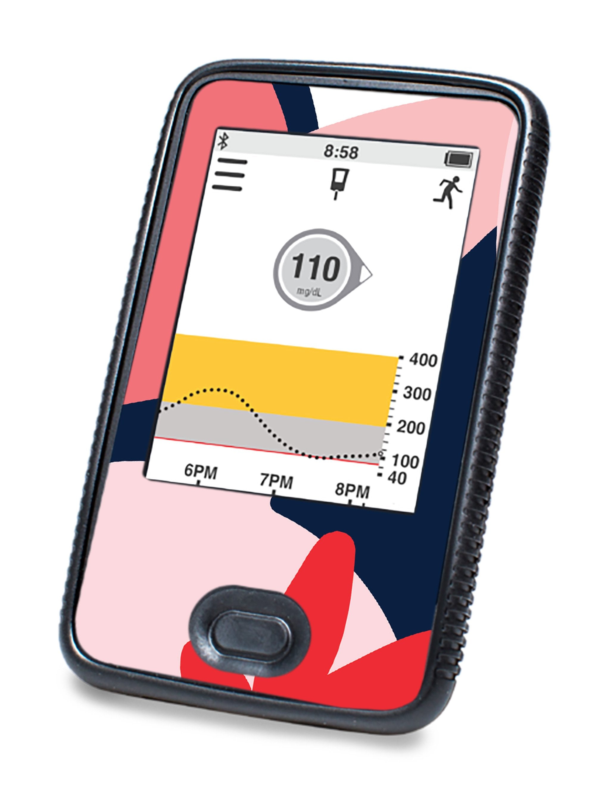 Abstract Flower Designed for DEXCOM G6 Touchscreen Receiver