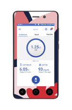 Abstract Flower Sticker for Omnipod DASH® PDM – Pump Peelz