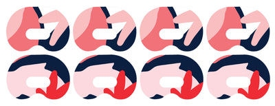 Abstract Flower Medtronic Guardian Connect Patch Tape - Pump Peelz