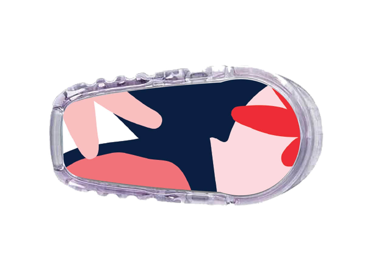 Abstract Flower Sticker Designed for the DEXCOM Transmitter