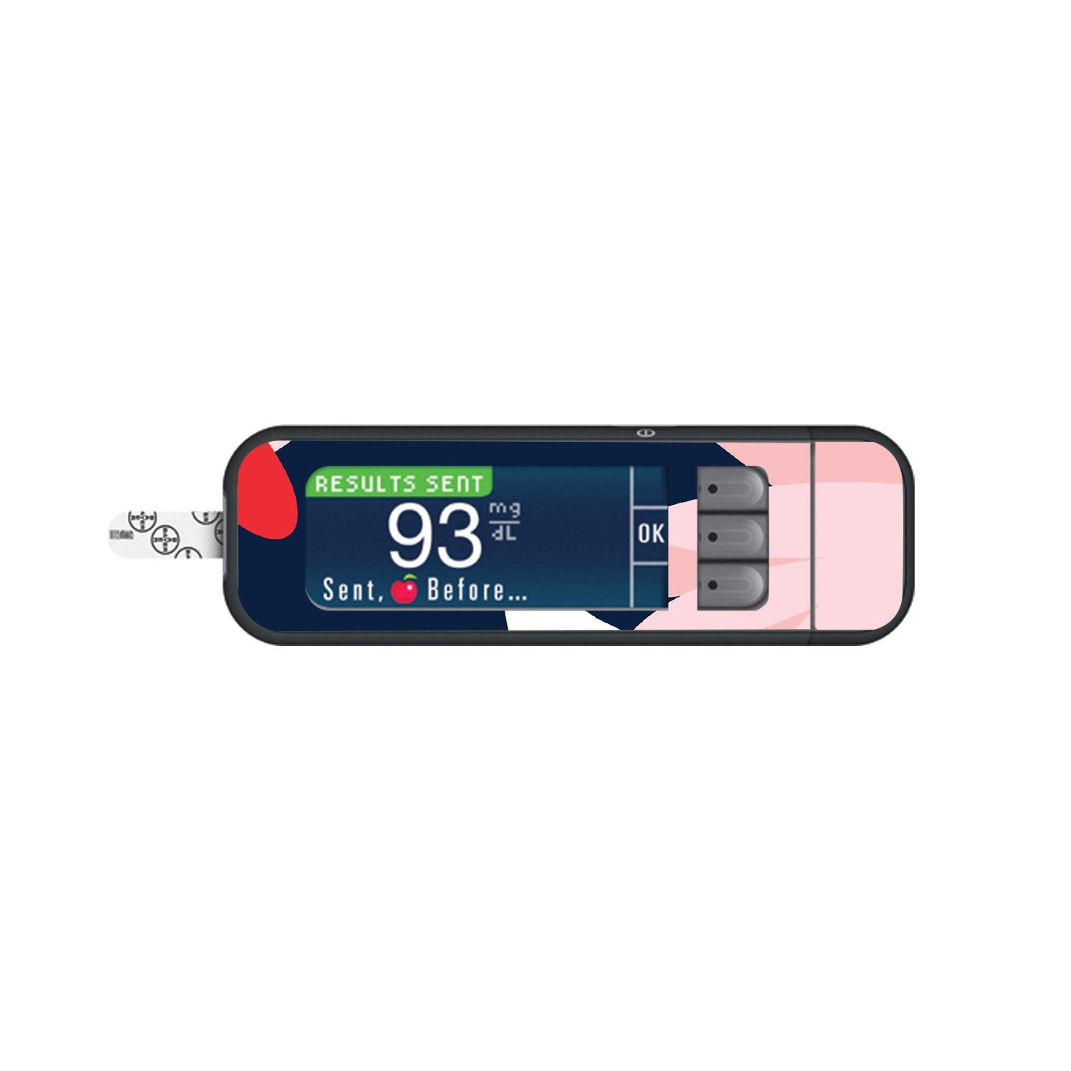 Abstract Flower Sticker for Bayer Contour Next Glucometer