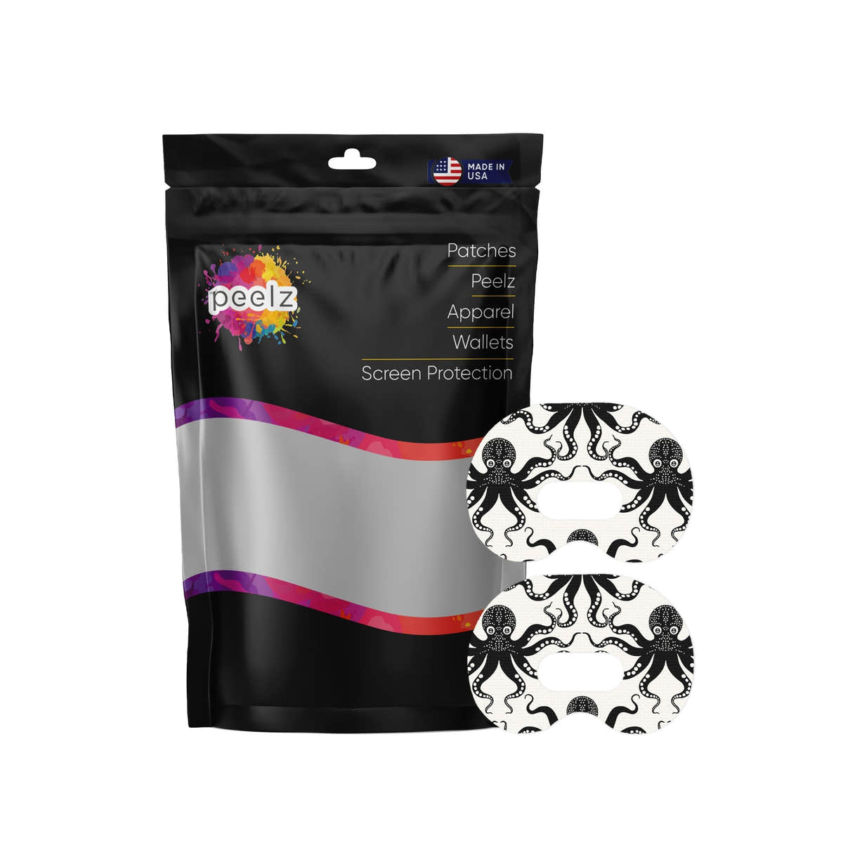 Abstract Octopus Medtronic Guardian Connect Patch Tape - Pump Peelz