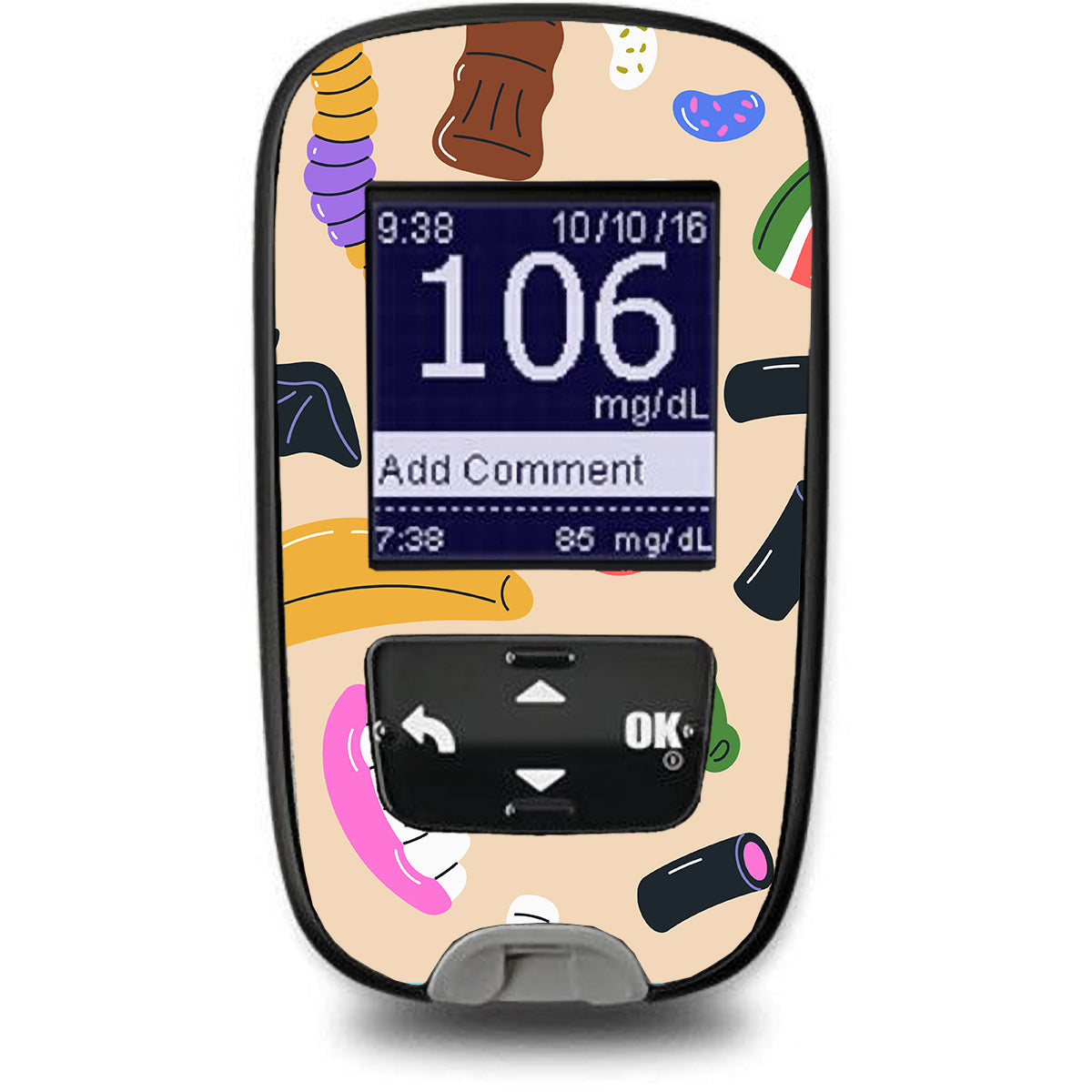Candy Chaos Accu-Chek Guide Glucometer Sticker - Pump Peelz