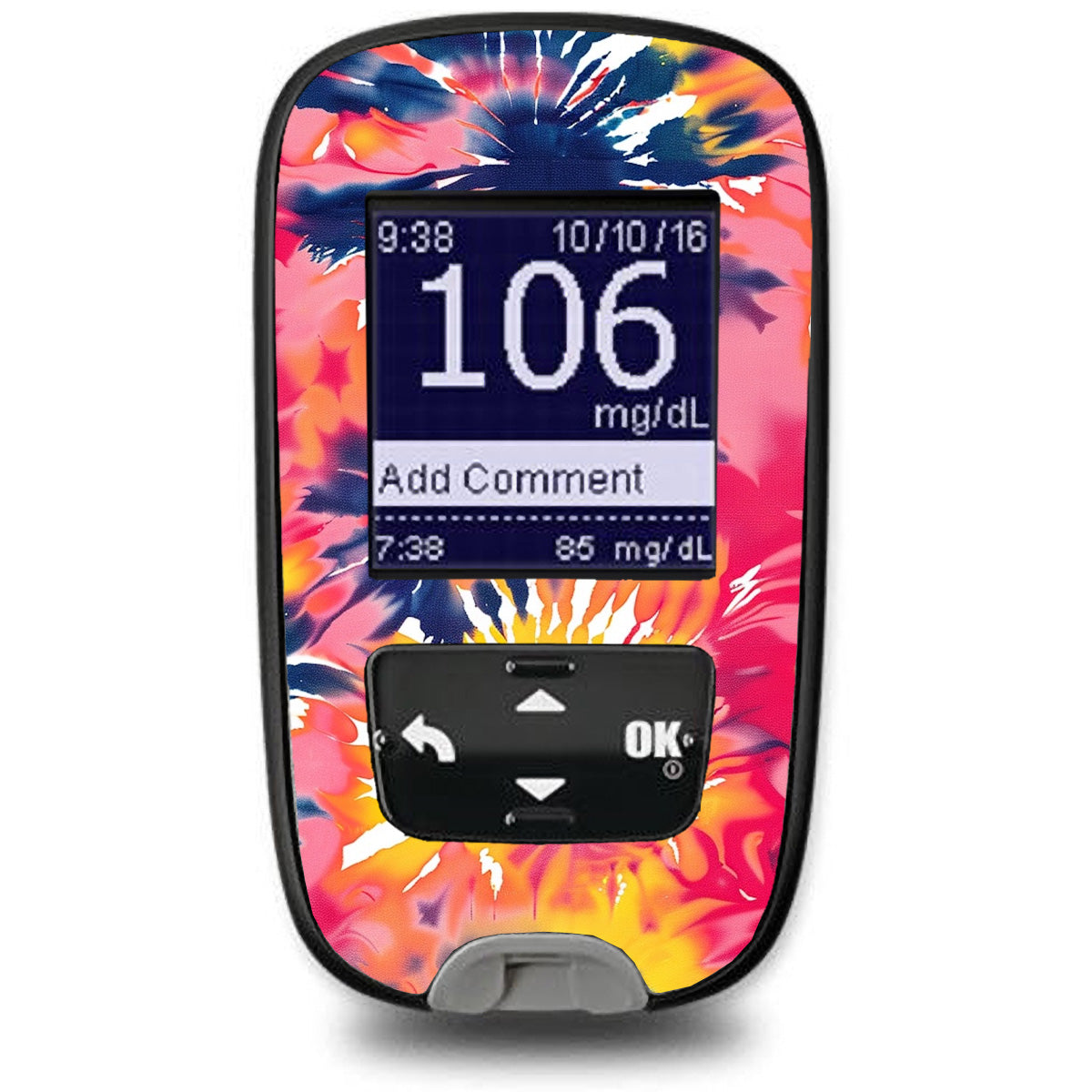 Summer Tie Dye Sticker for the Accu-Chek Guide Glucometer
