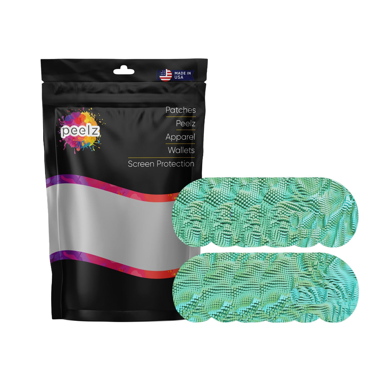 Aqua Ripple Medtronic Guardian Connect Patch Tape - Pump Peelz
