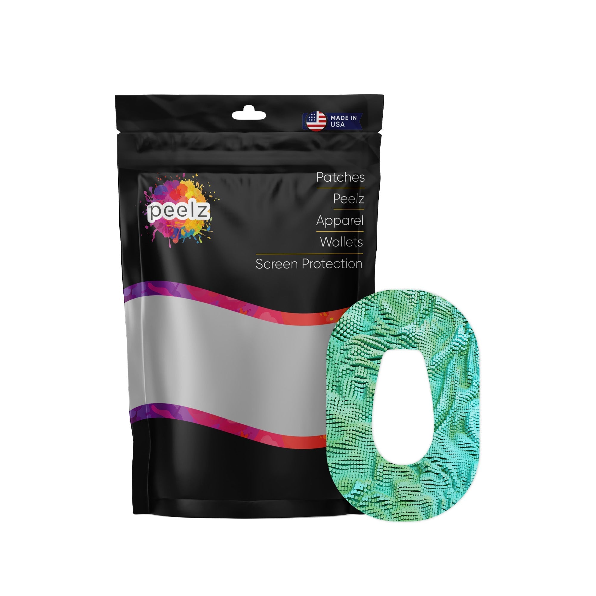 Aqua Ripple Patch  Tape Designed for the DEXCOM G6