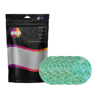 Aqua Ripple Patch  Tape Designed for the FreeStyle Libre 2