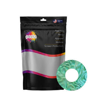 Aqua Ripple Patch  Tape Designed for the FreeStyle Libre 2