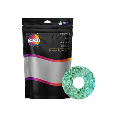 Aqua Ripple Patch Tape Designed for the FreeStyle Libre 3 Plus & Lingo