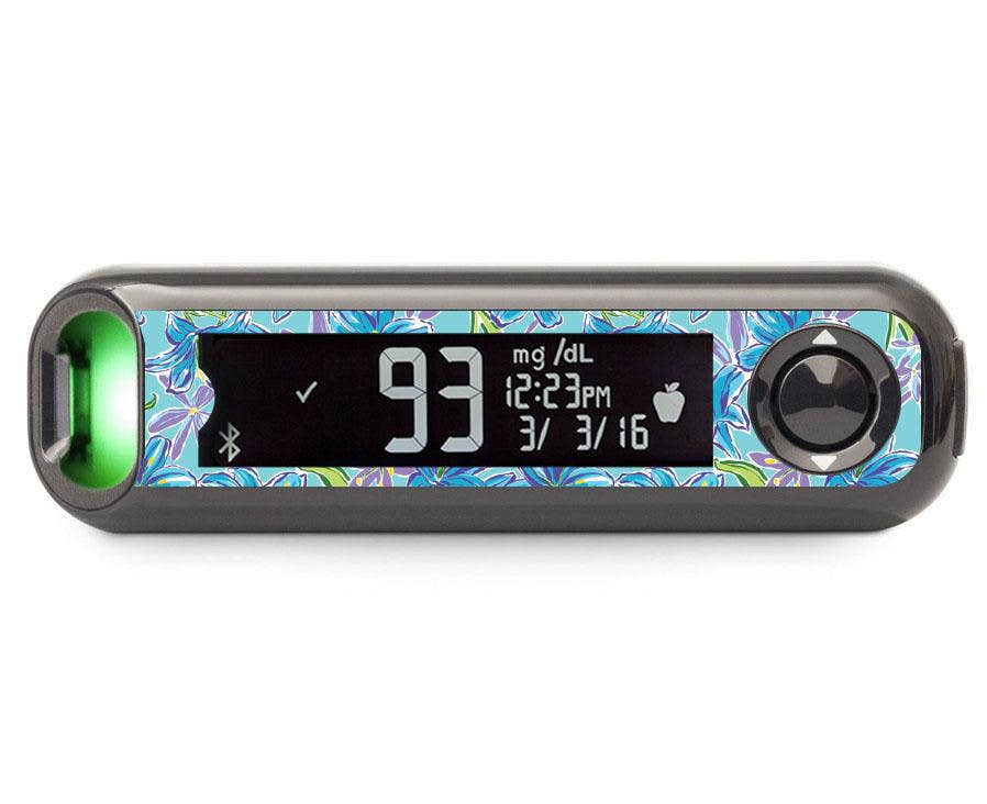 Azul Flowers for Bayer Contour© Next One Glucometer