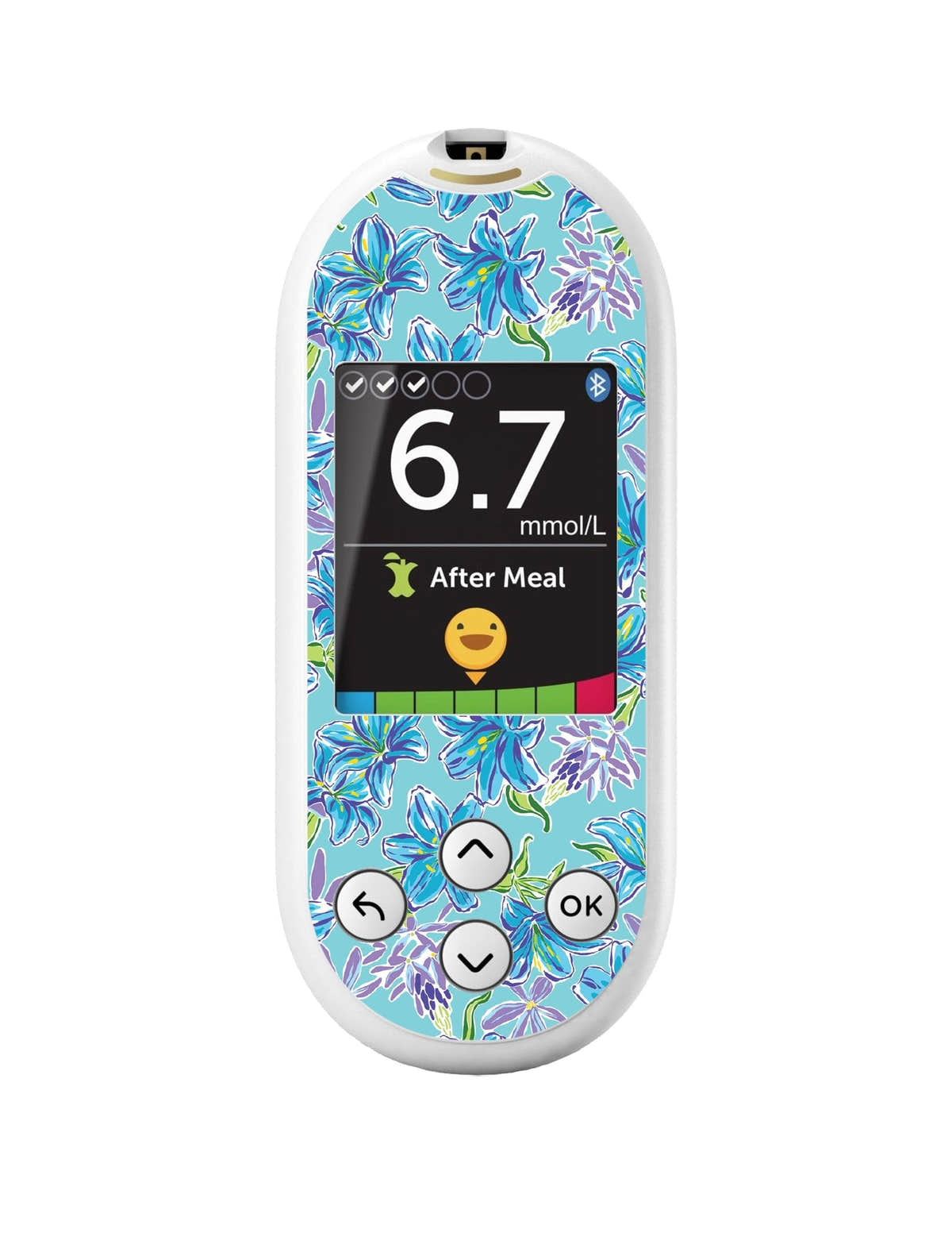Azul Flowers for OneTouch Verio Reflect Glucometer