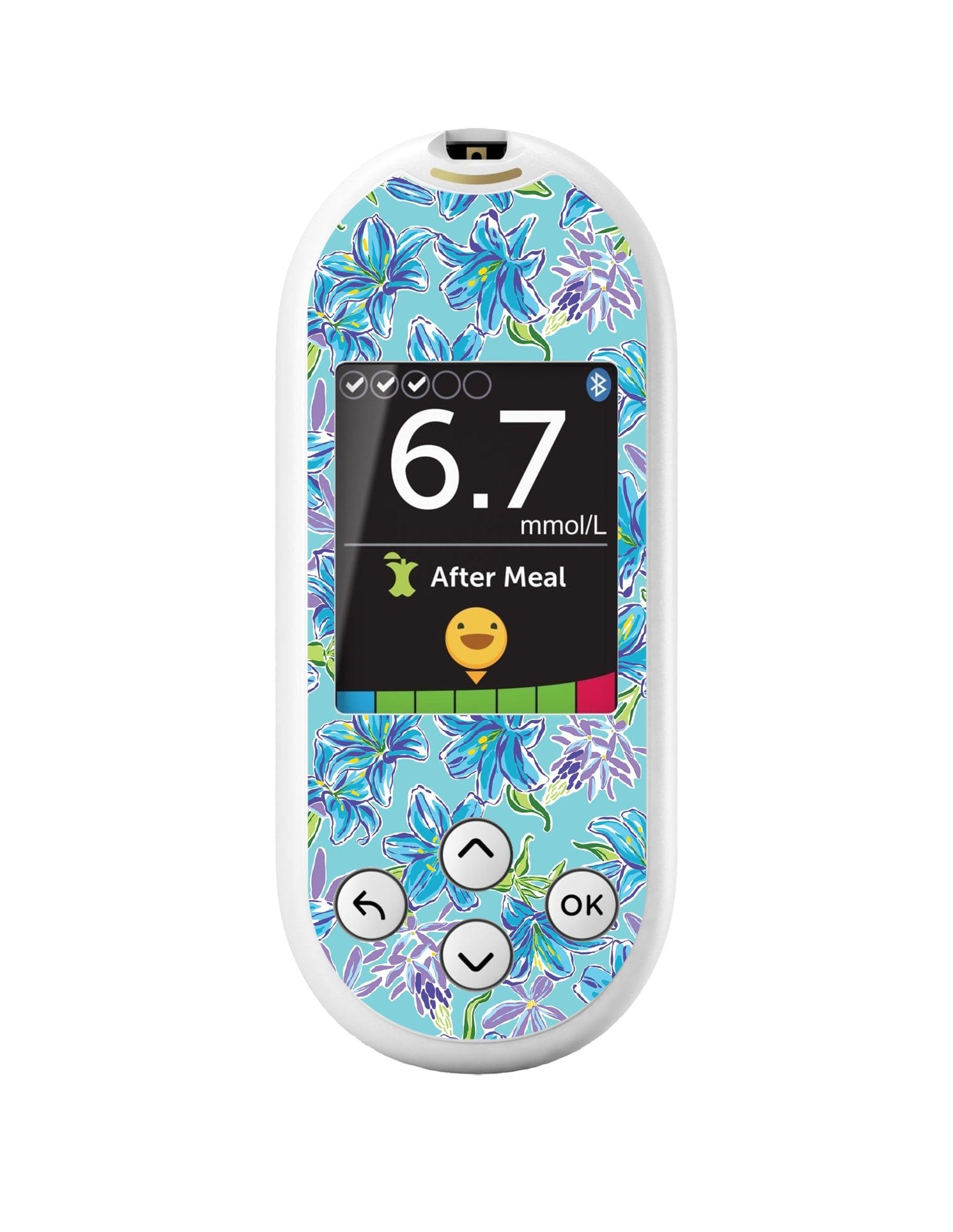 Azul Flowers for OneTouch Verio Reflect Glucometer