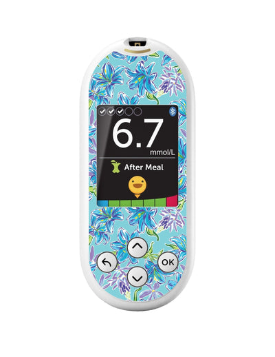 Azul Flowers for OneTouch Verio Reflect Glucometer