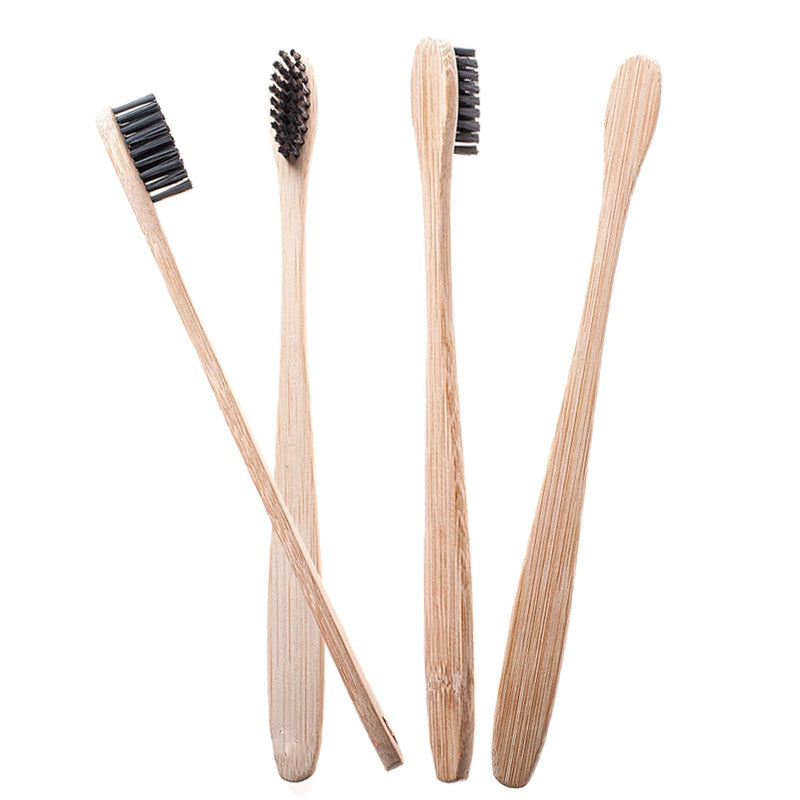 Bamboo Toothbrush with Black Charcoal Bristles