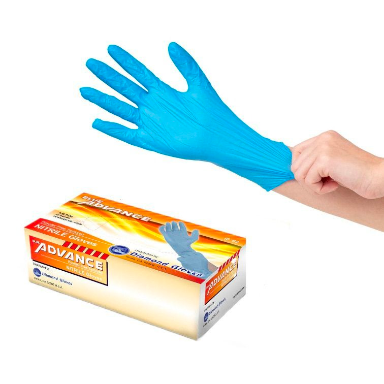 ADVANCE Blue Nitrile Gloves - Exam Grade, Powder Free (5 Mil), 1,000 Gloves - BOGO 20% OFF