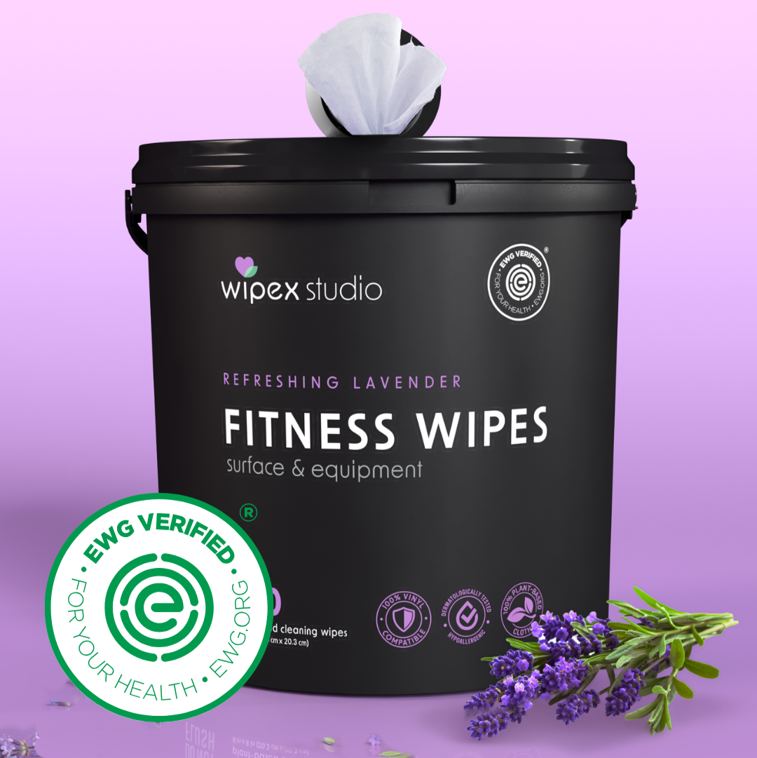 Wipex 400ct Natural Gym Wipes for Fitness Equipment | Portable Dispensing Bucket or Refill | Plant-Based