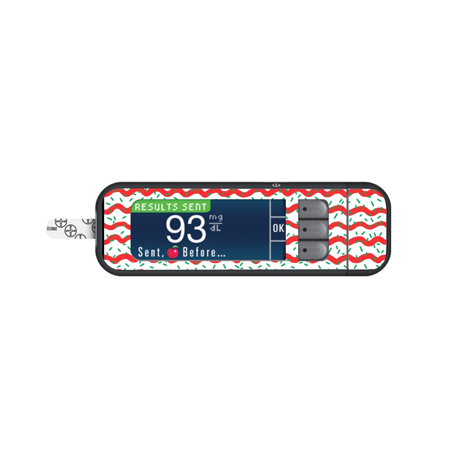 Christmas Icing Bayer Contour Next Glucometer Sticker - Pump Peelz