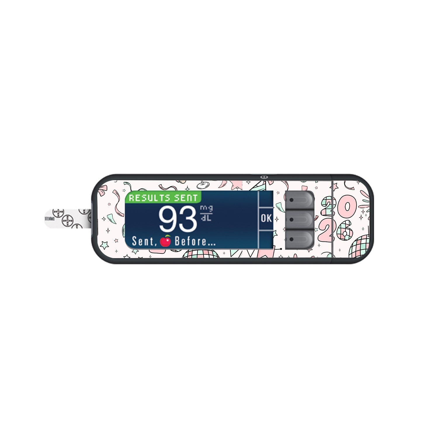 Cheers to '26 Bayer Contour Next Glucometer Sticker - Pump Peelz