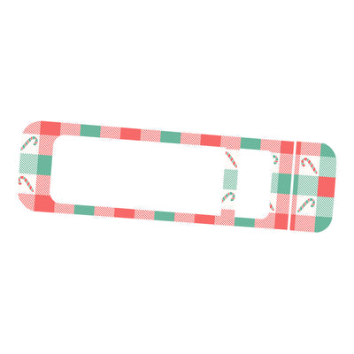 Peppermint Plaid Bayer Contour Next Glucometer Sticker - Pump Peelz