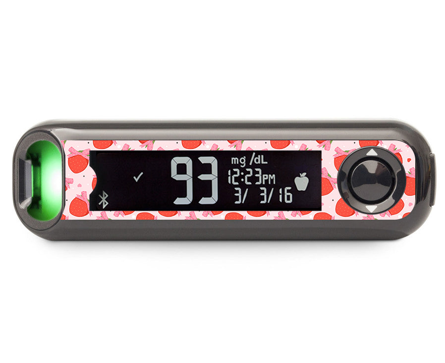 Strawberry Kisses Bayer Contour© Next One Glucometer Sticker - Pump Peelz