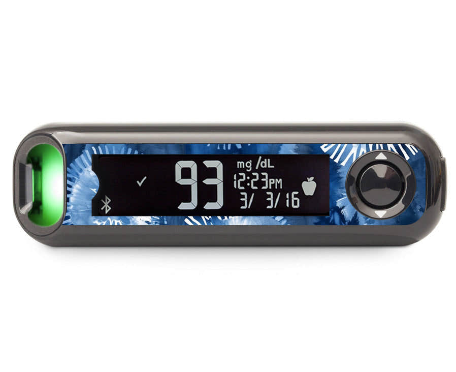 Monochrome Blue Tie Dye Bayer Contour© Next One Glucometer