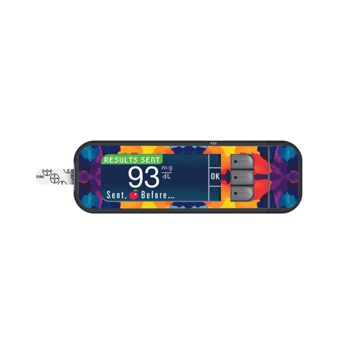 Bright Tie Dye Sticker for Bayer Contour Next Glucometer