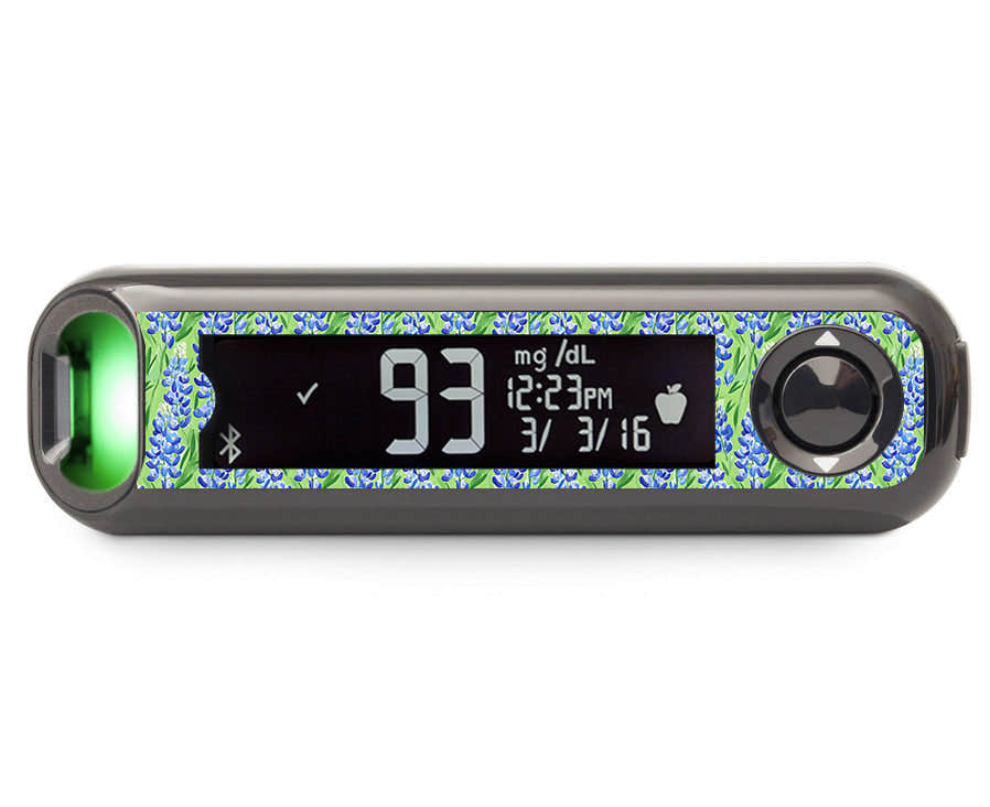 Blue Blooms Bayer Contour© Next One Glucometer