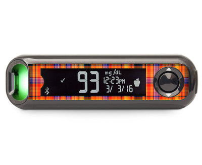 Pumpkin Plaid Bayer Contour© Next One Glucometer Sticker - Pump Peelz