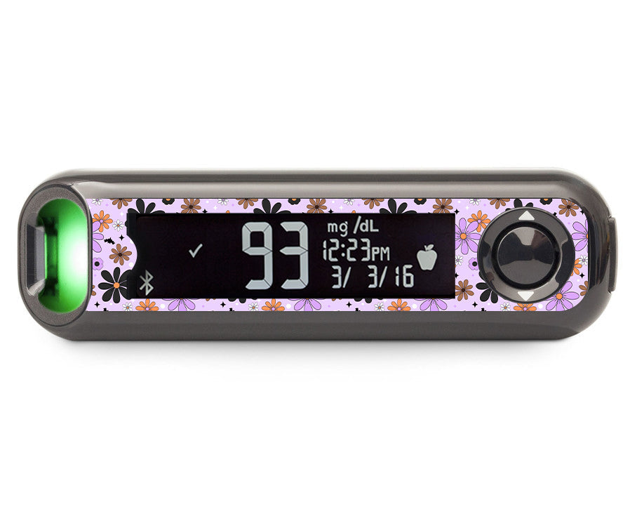 Batty Blooms Bayer Contour© Next One Glucometer Sticker - Pump Peelz