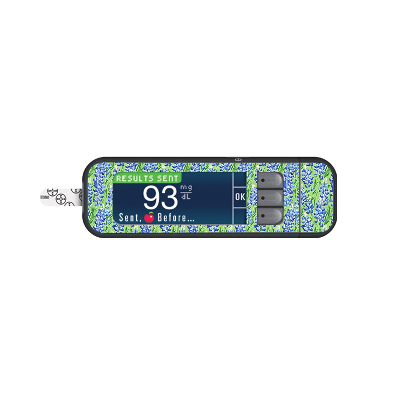 Blue Blooms for Bayer Contour Next Glucometer