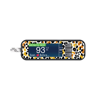 Golden Leopard Bayer Contour Next Glucometer Sticker - Pump Peelz
