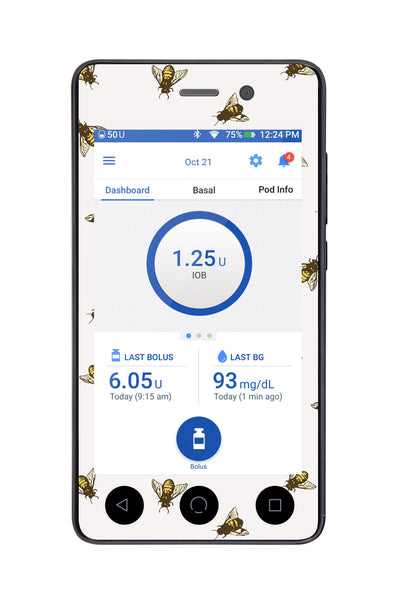 Bees Sticker for Omnipod DASH® PDM – Pump Peelz