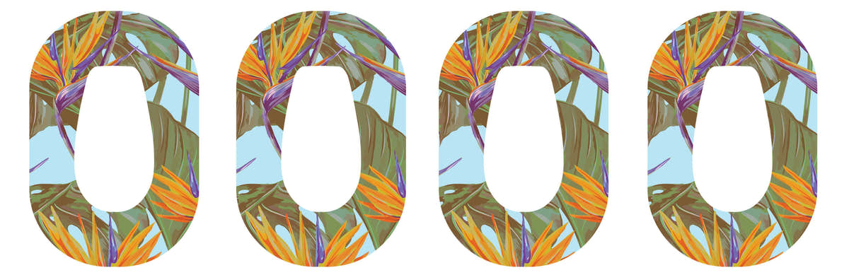 Birds of Paradise Dexcom G6 Patch Tape - Pump Peelz