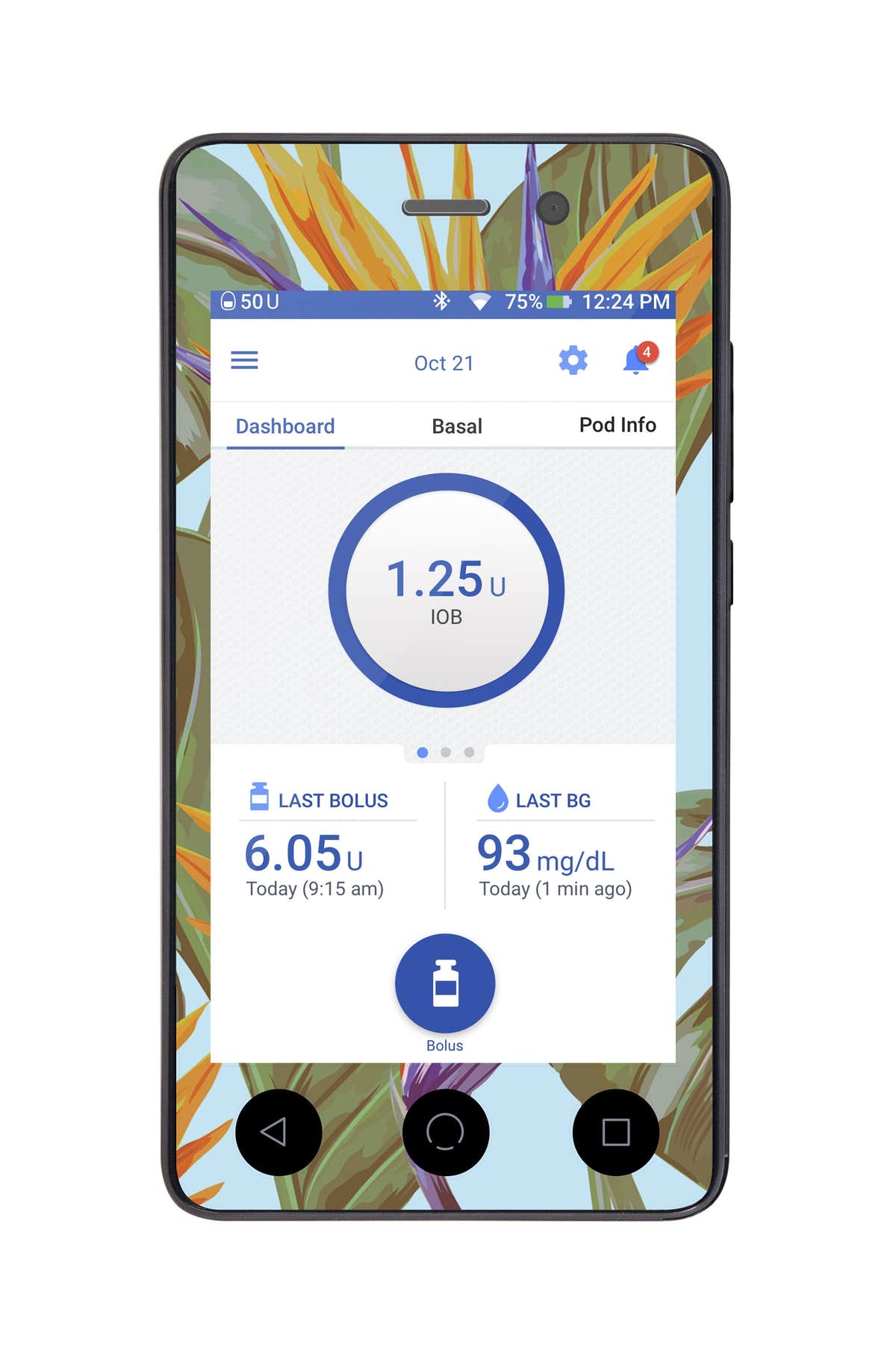 Birds of Paradise Sticker for Omnipod DASH® PDM – Pump Peelz