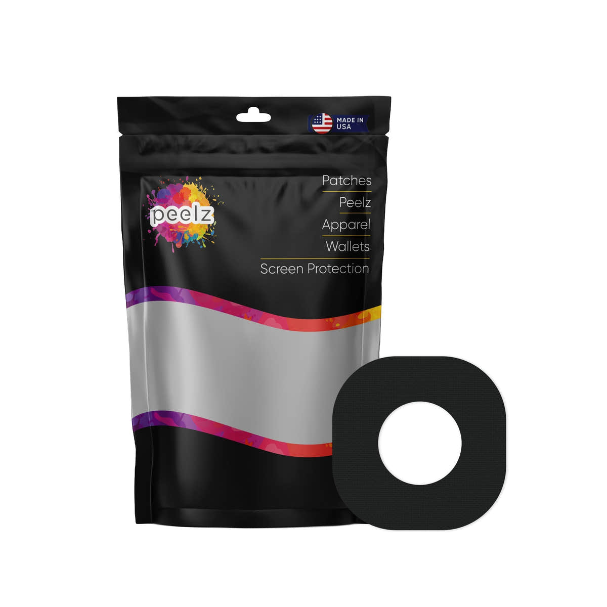 Black Dexcom G7 and Stelo Patch Tape - Pump Peelz
