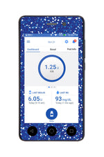 Blue Confetti Sticker for Omnipod DASH® PDM – Pump Peelz