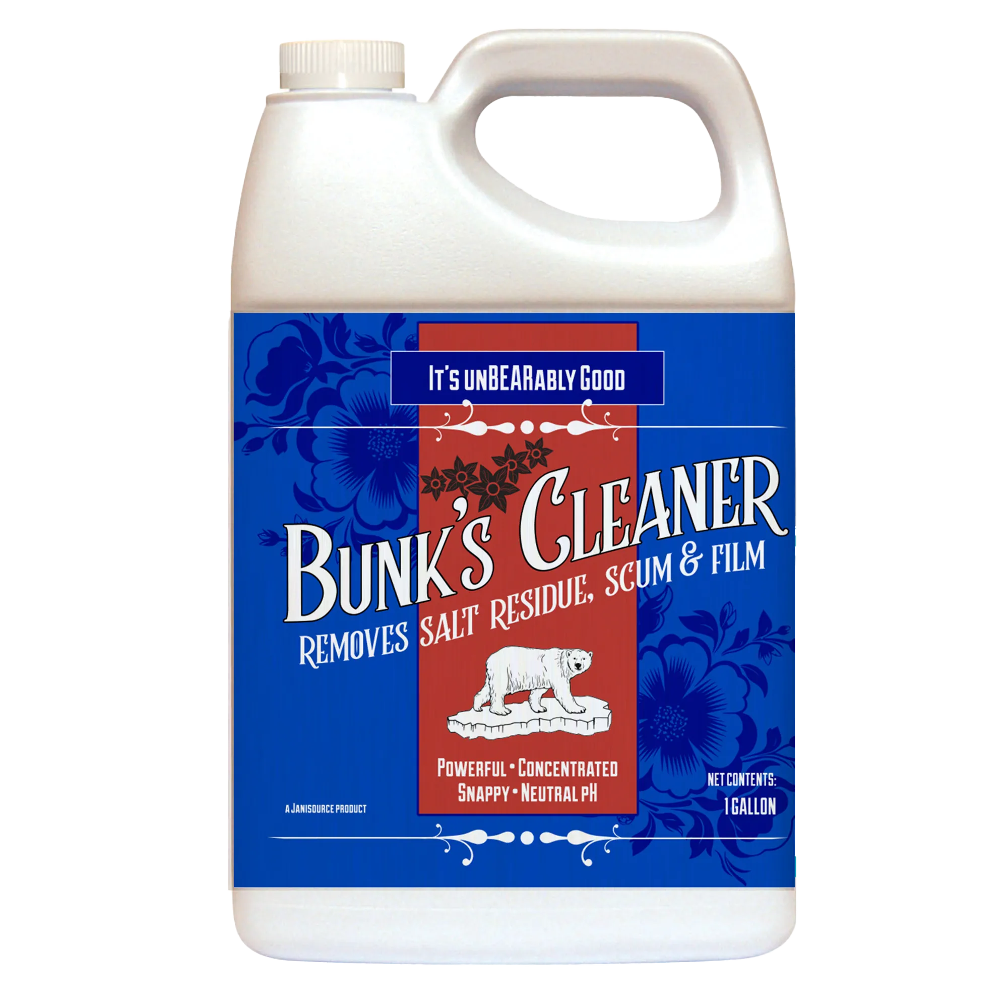 Bunk’s Cleaner – Concentrated Ice Melt Residue & Salt Stain Remover (1 Gal)